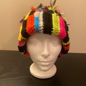 Colorful Crochet Scrap Beanie